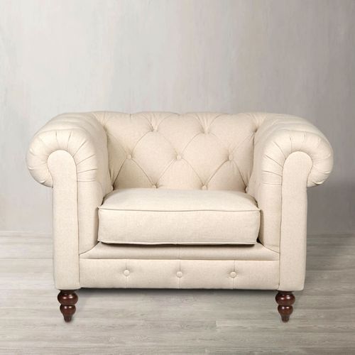 Sillón en Lino Capitoneado