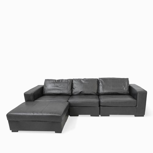 Modular medio cuero negro