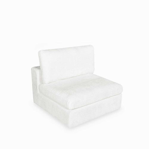 Modular laurent esquina beige peludo 60x98x100