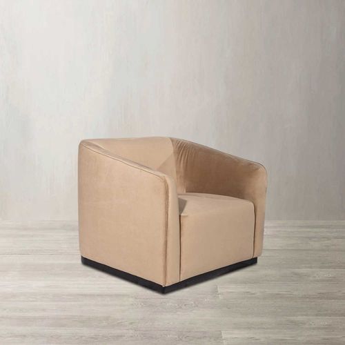 Poltrona cubo velvet taupe 75x90x84