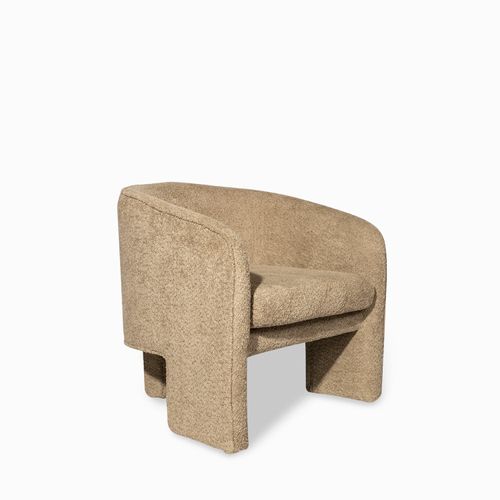 Poltrona tripode taupe oscuro boucle 73x66x74