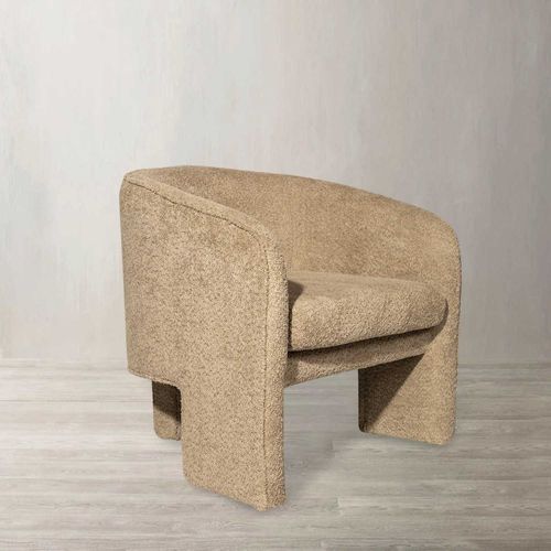 Poltrona tripode taupe oscuro boucle 73x66x74